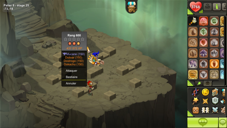 Position du PNJ pour [Donjon] Mucane