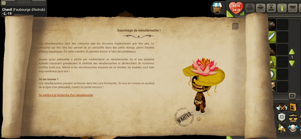 [Quête] Sauvetage de Nénufarouche !